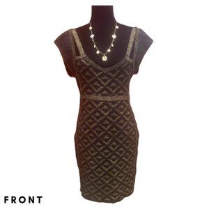 Black and Gold 2B Bebe Off the shoulder dress